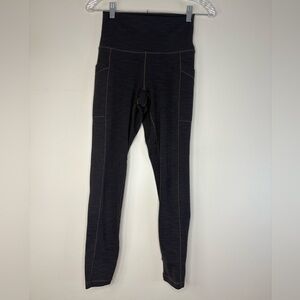 Prana Gray Ribbed Leggings